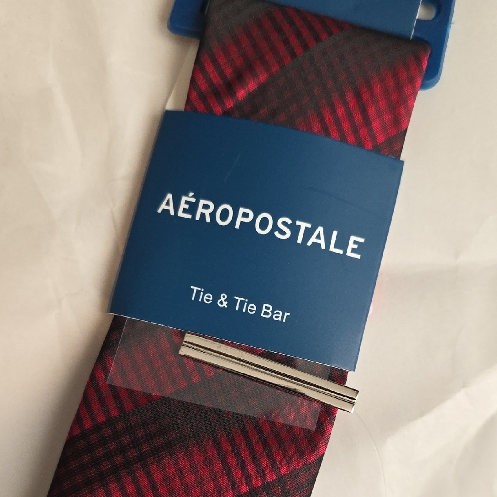 Aeropostale Red and Black Striped Tie NWT